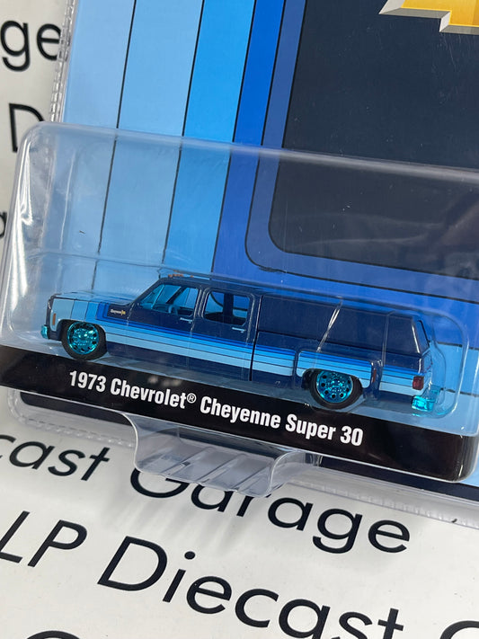 CHASE M2 1973 Chevrolet Cheyenne Super 30 Blue 1:64 Diecast Mijo