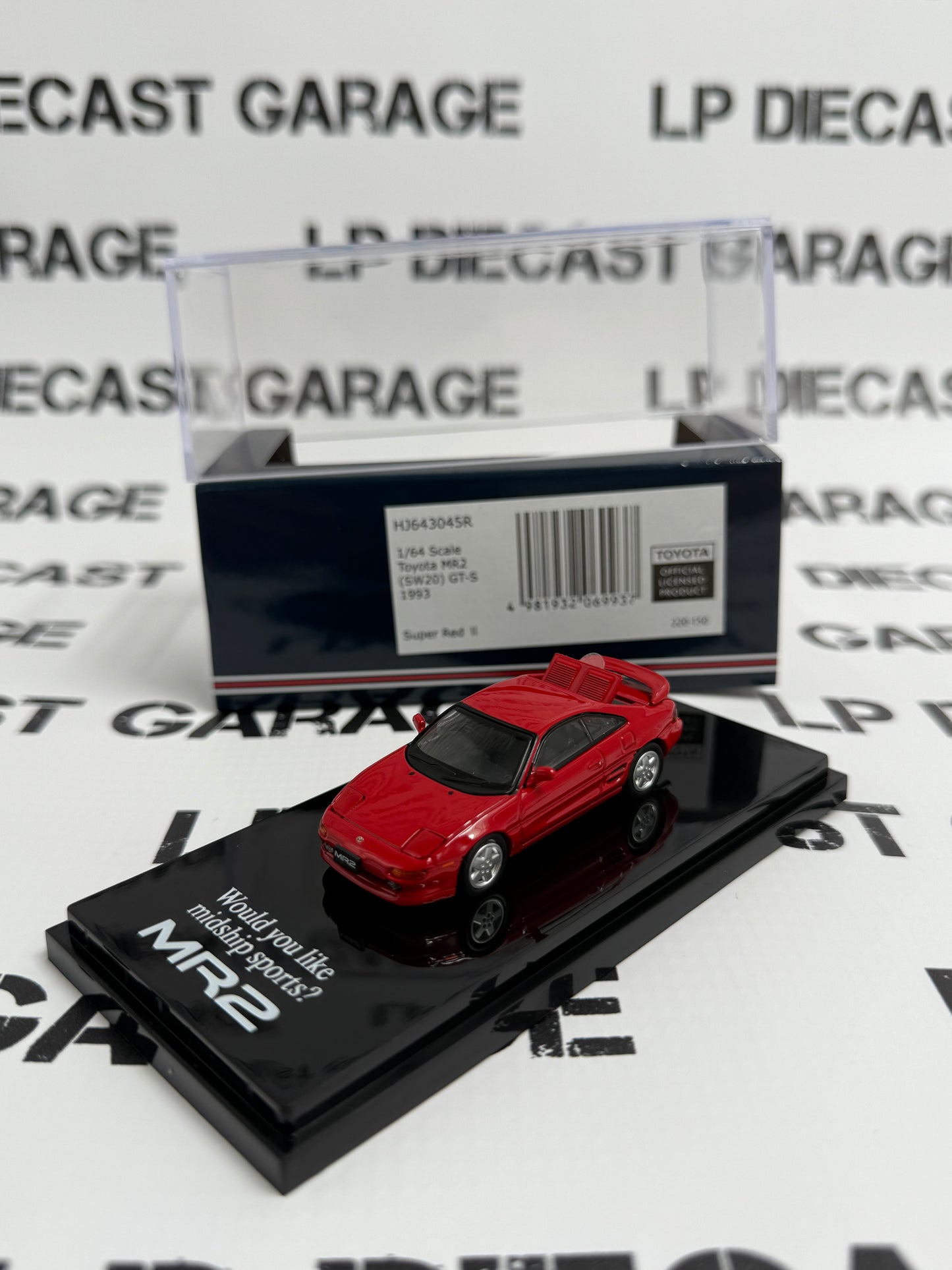 HOBBY JAPAN 1993 Toyota MR2 (SW20) GT-S Red 1:64 Diecast