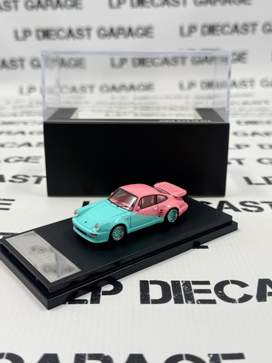 MASTER Porsche 911 Turbo Black Bird Blue & Pink 1:64 Diecast