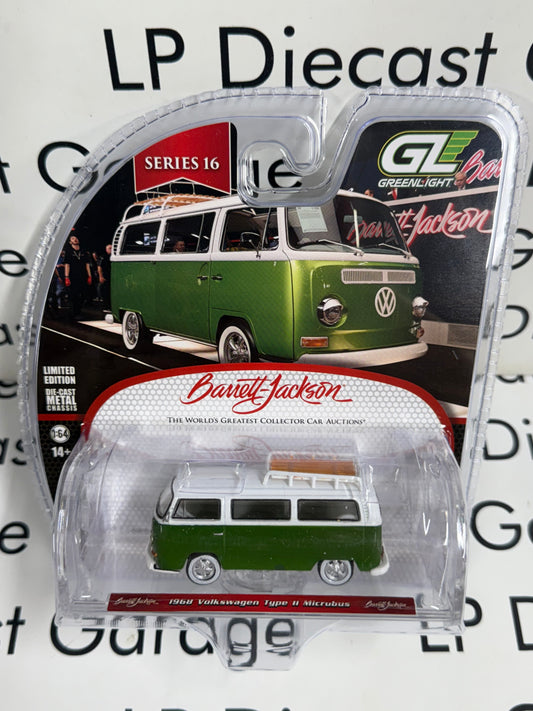 GREENLIGHT 1968 Volkswagen Type II Microbus Green 1:64 Diecast Barrett Jackson