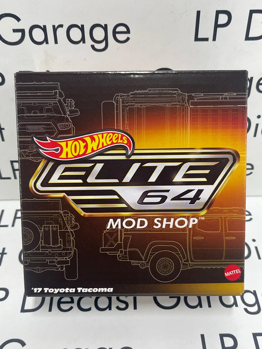 HOT WHEELS 2017 Toyota Tacoma w/ Accessories Elite 64 Mod Shop 1:64 Diecast