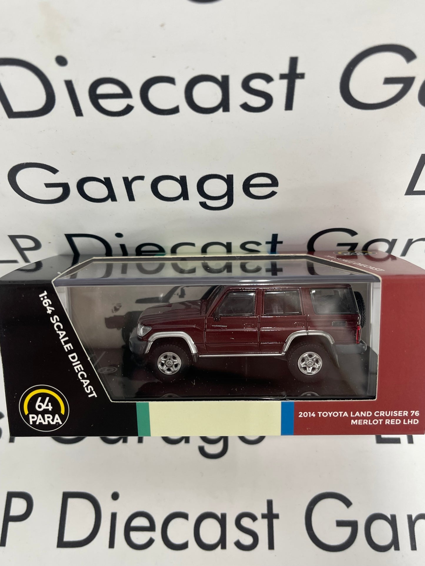 PARAGON MODELS 2014 Toyota Land Cruiser 76 Merlot Red LHD 1:64 Diecast