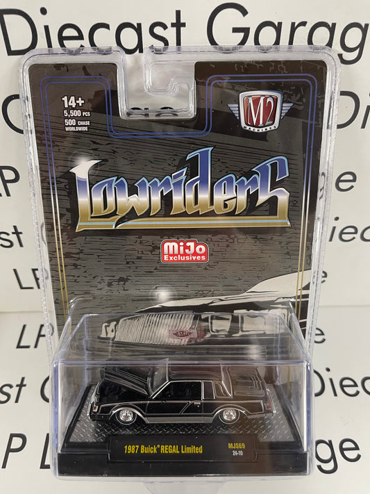 M2 1987 Buick Regal Limited Black Lowriders 1:64 Diecast MiJo