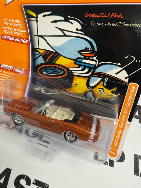 JOHNNY LIGHTNING 1969 Dodge Coronet R/T Copper 1:64 Diecast Muscle Cars USA