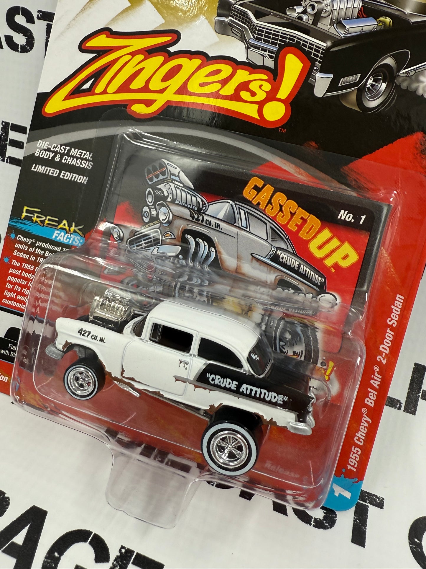 JOHNNY LIGHTNING 1955 Chevy Bel Air Gassed Up 1:64 Diecast Street Freaks