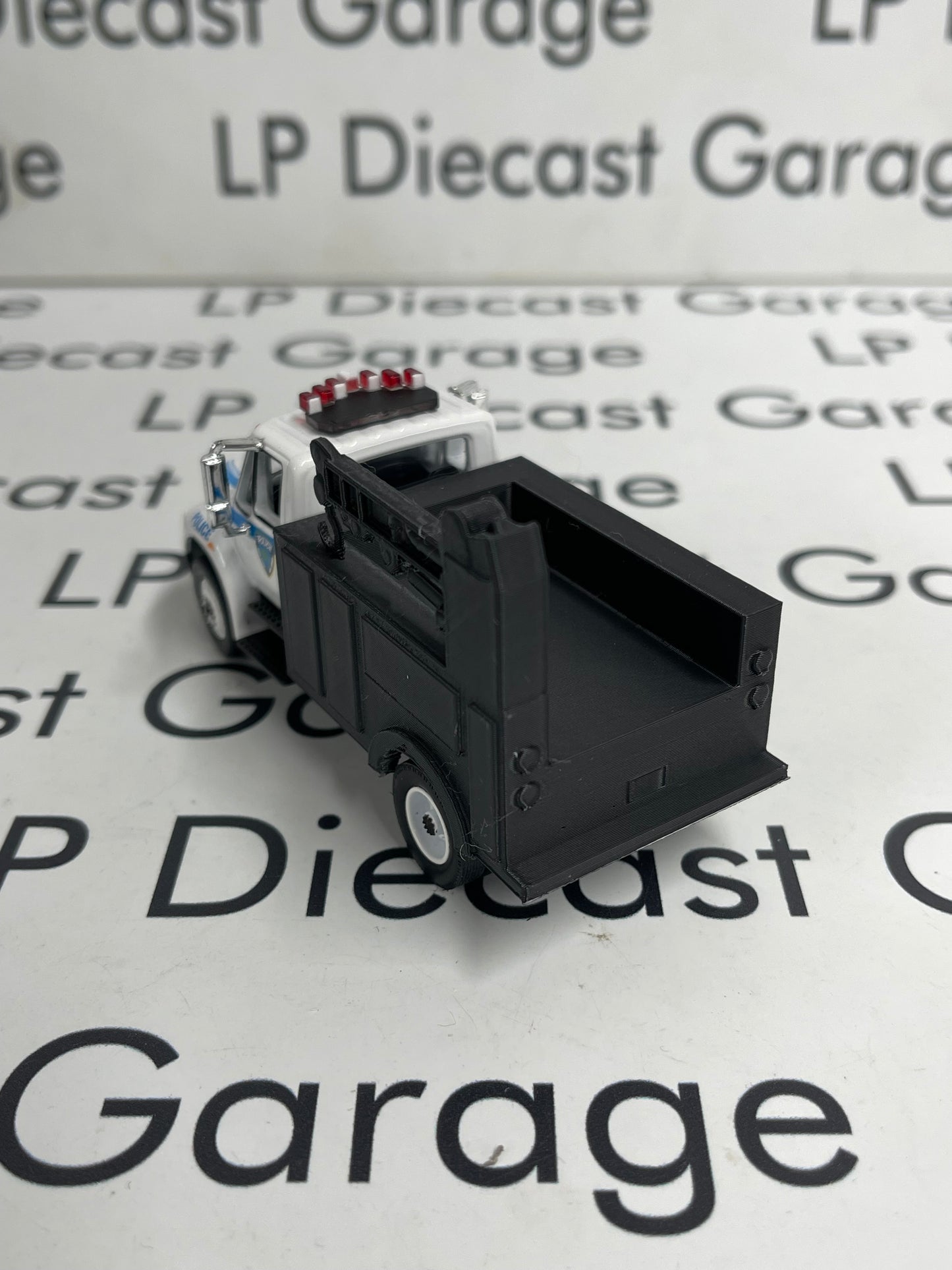 3D Printed Customs Black Service Bed Fits Greenlight International Durastar 1:64 Diecast Trucks