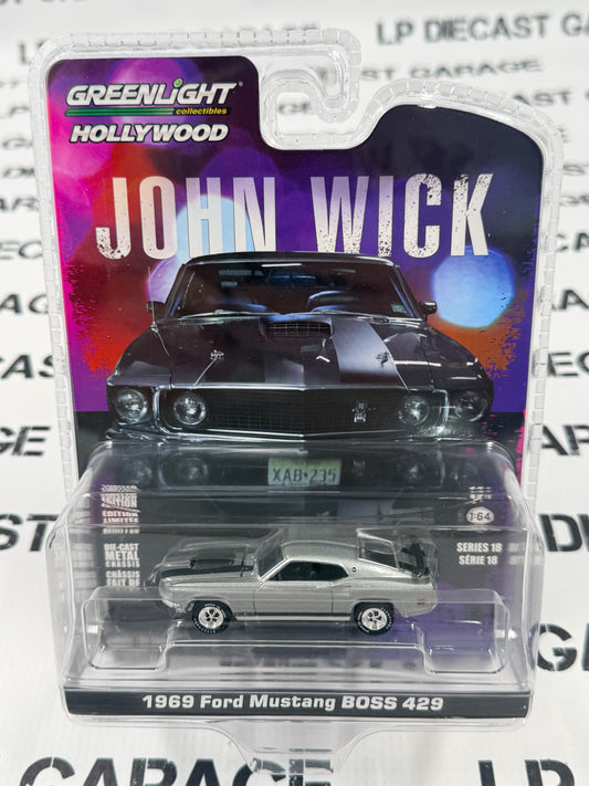 GREENLIGHT 1969 Ford Mustang Boss 429 John Wick 1:64 Diecast Hollywood