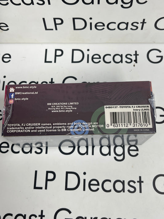 BMC Models 2013 Toyota FJ Cruiser Ivory LHD 1:64 Diecast