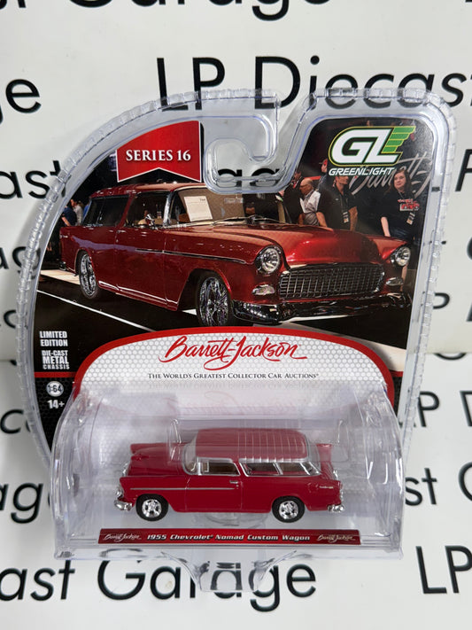 GREENLIGHT 1955 Chevrolet Nomad Custom Red 1:64 Diecast Barrett Jackson