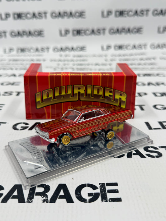 97M Custom Lowriders 1964 Chevrolet Impala Red Bandana 1:64 Diecast Adjustable Suspension