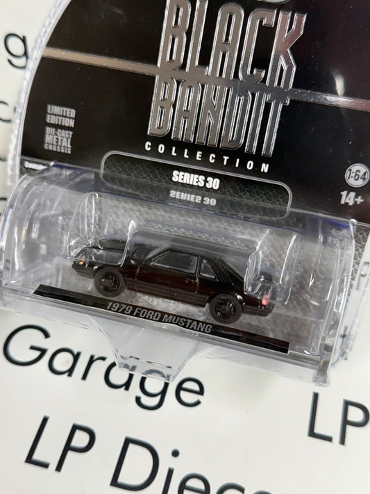 GREENLIGHT 1979 Ford Mustang Hatchback 1:64 Diecast Black Bandit