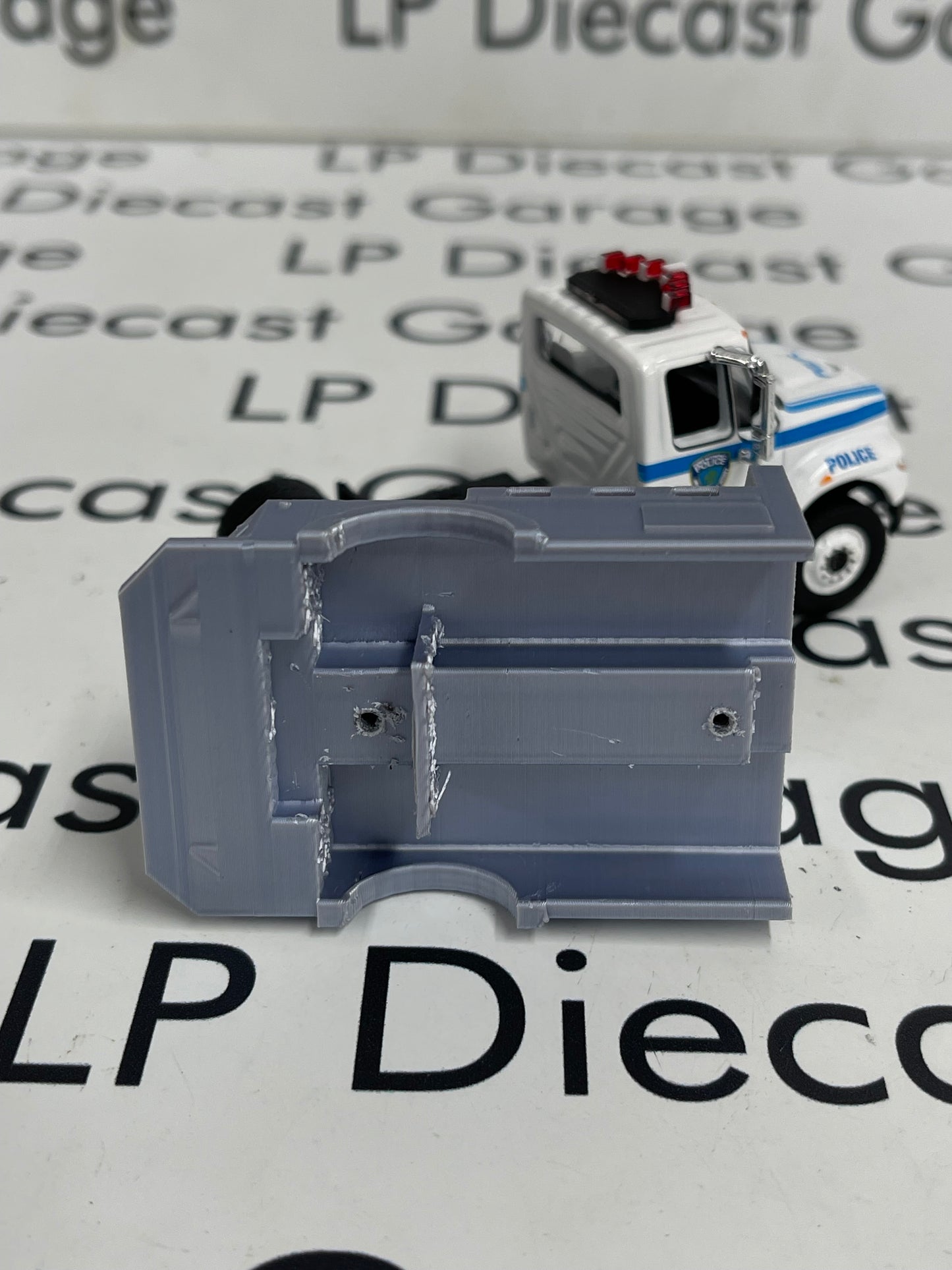 3D Printed Customs Silver Flatbed Fits Greenlight International Durastar 1:64 Diecast Trucks