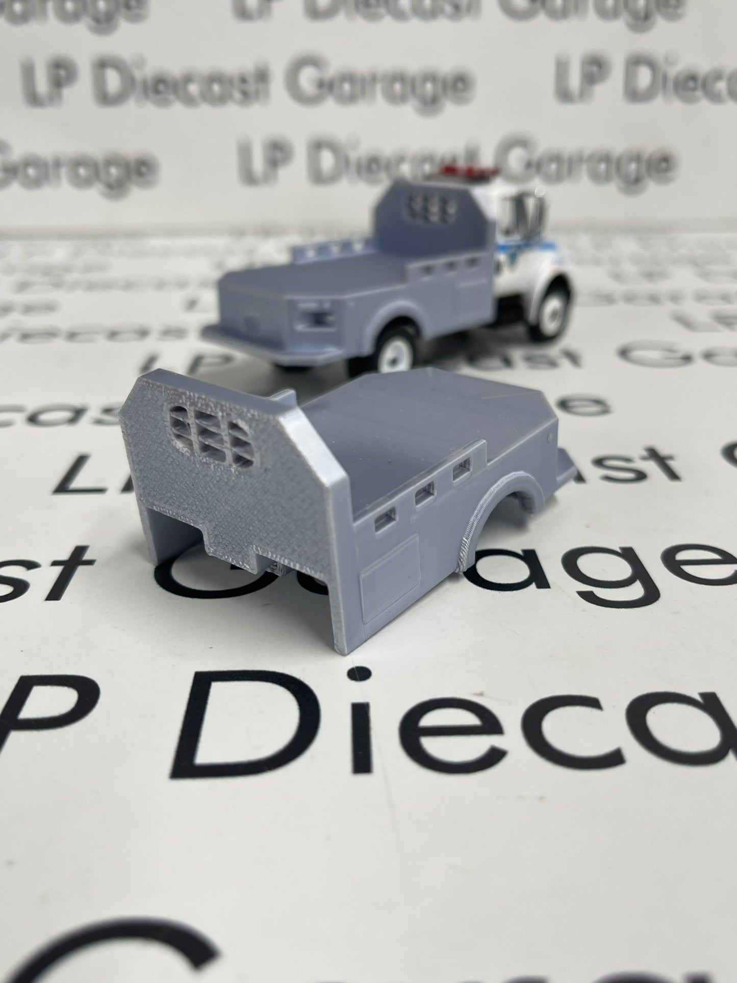 3D Printed Customs Silver Flatbed Fits Greenlight International Durastar 1:64 Diecast Trucks