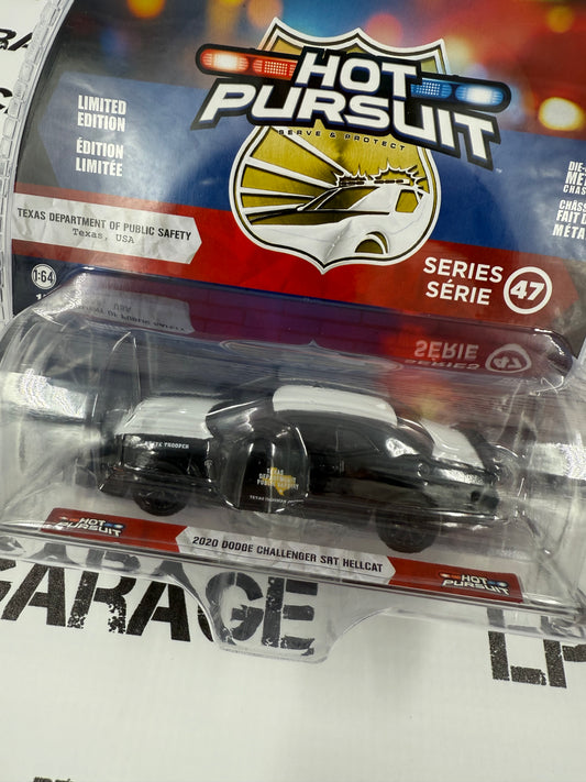 GREENLIGHT 2020 Dodge Challenger SRT Hellcat Texas Police 1:64 Diecast Hot Pursuit