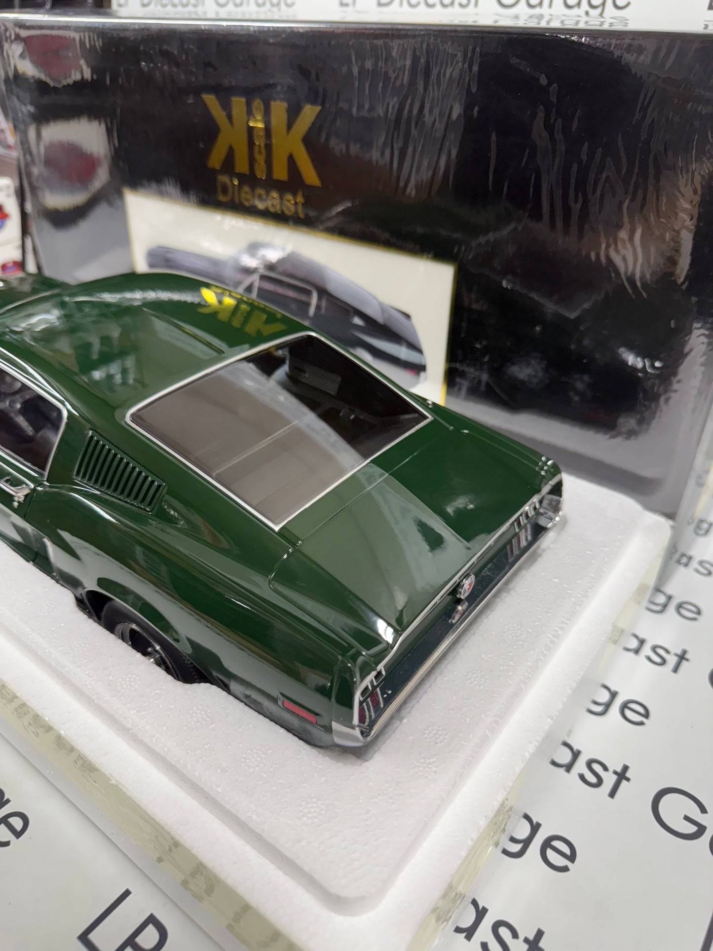 KK Scale 1968 Ford Mustang GT Highland Green Bullitt 1:12 Diecast