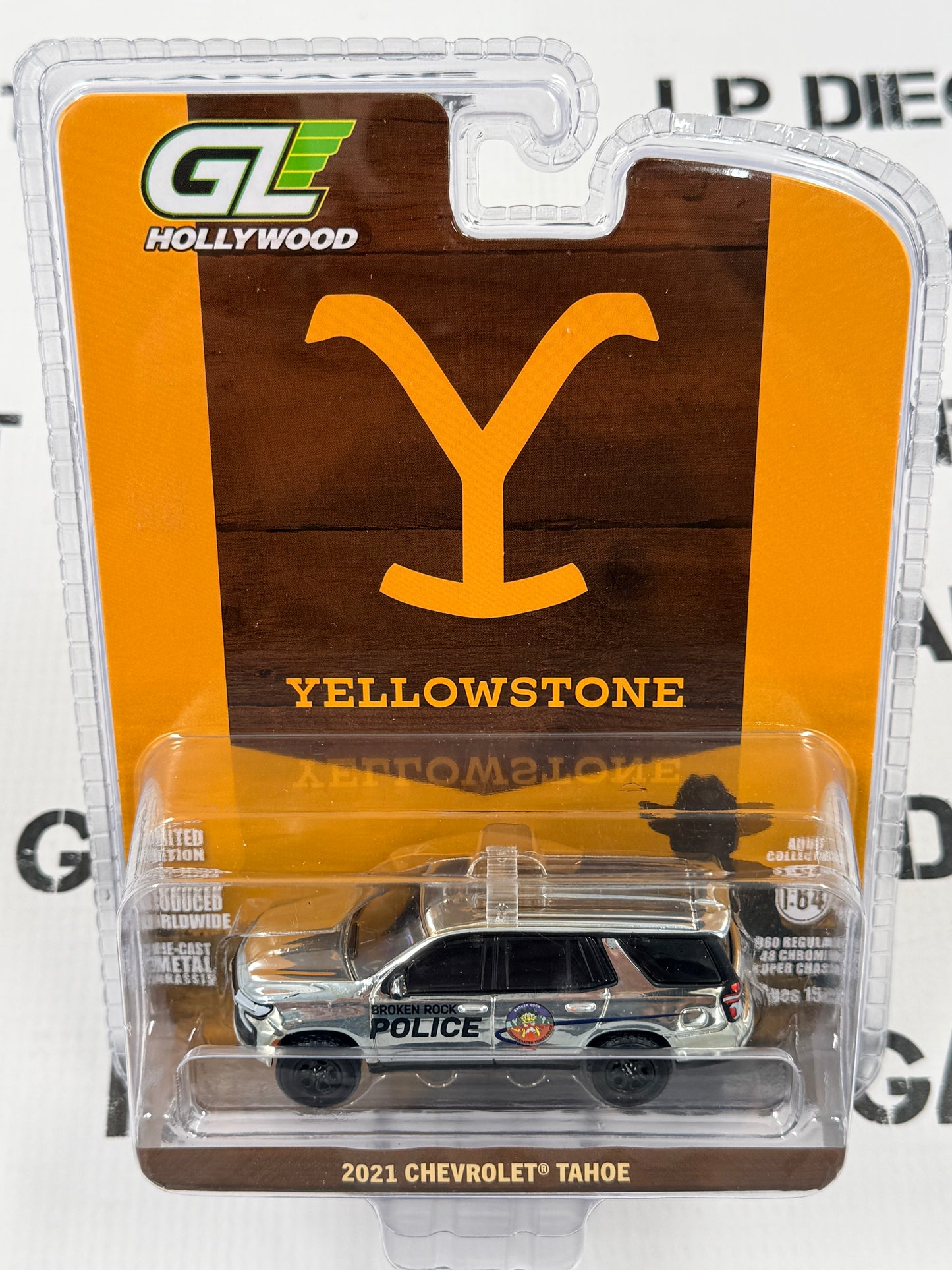 CHASE GREENLIGHT 2021 Chevrolet Tahoe Broken Rock Police Yellowstone 1:64 Diecast Exclusive
