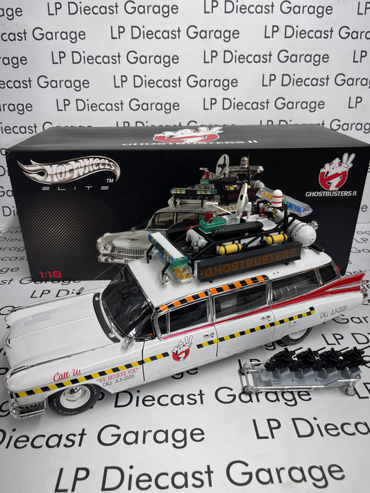 HOT WHEELS Ghostbusters II Ecto 1 Cadillac Ambulance 1:18 Diecast Elite