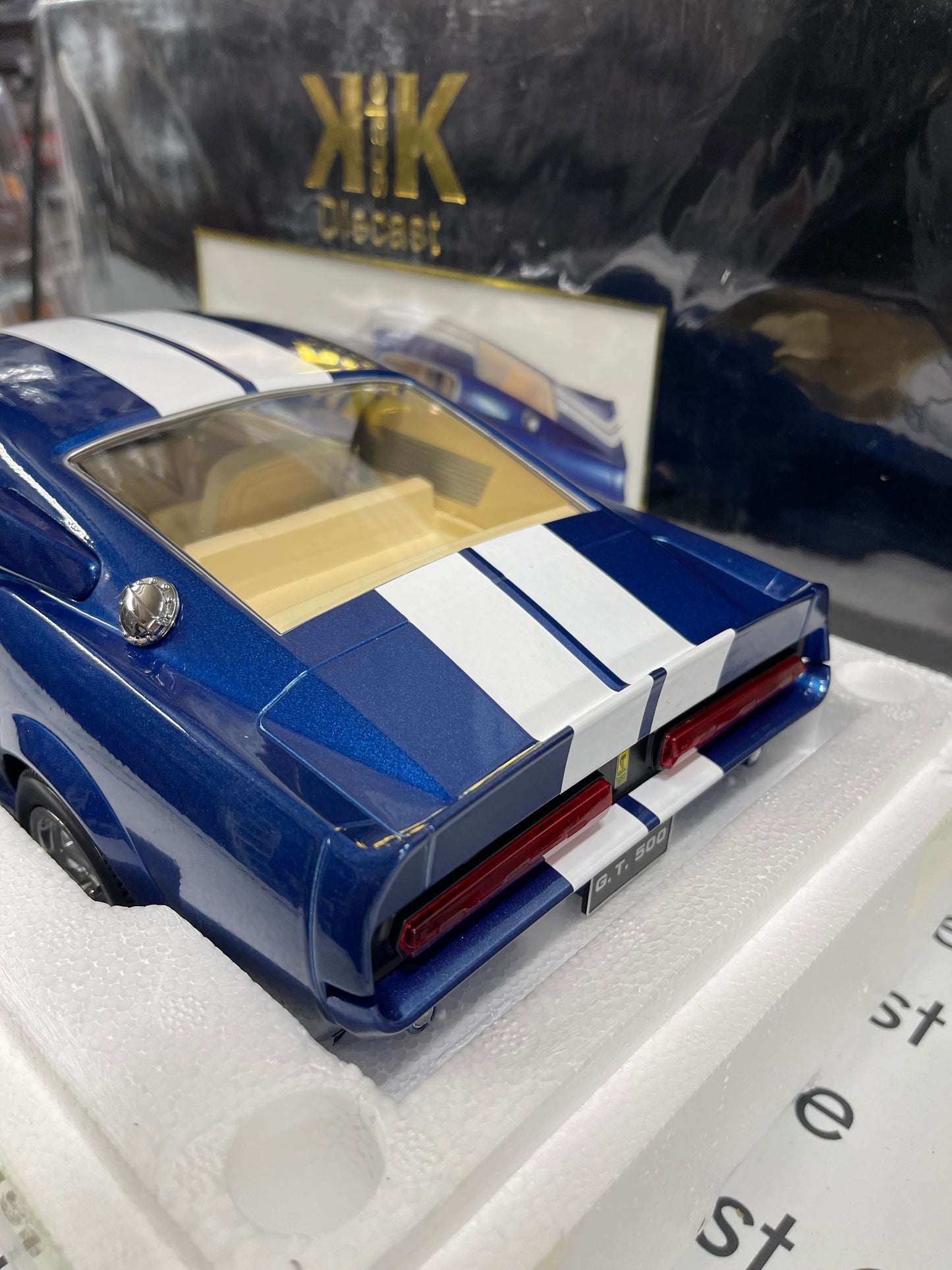 KK Scale 1967 Ford Mustang GT500 Shelby Blue 1:12 Diecast