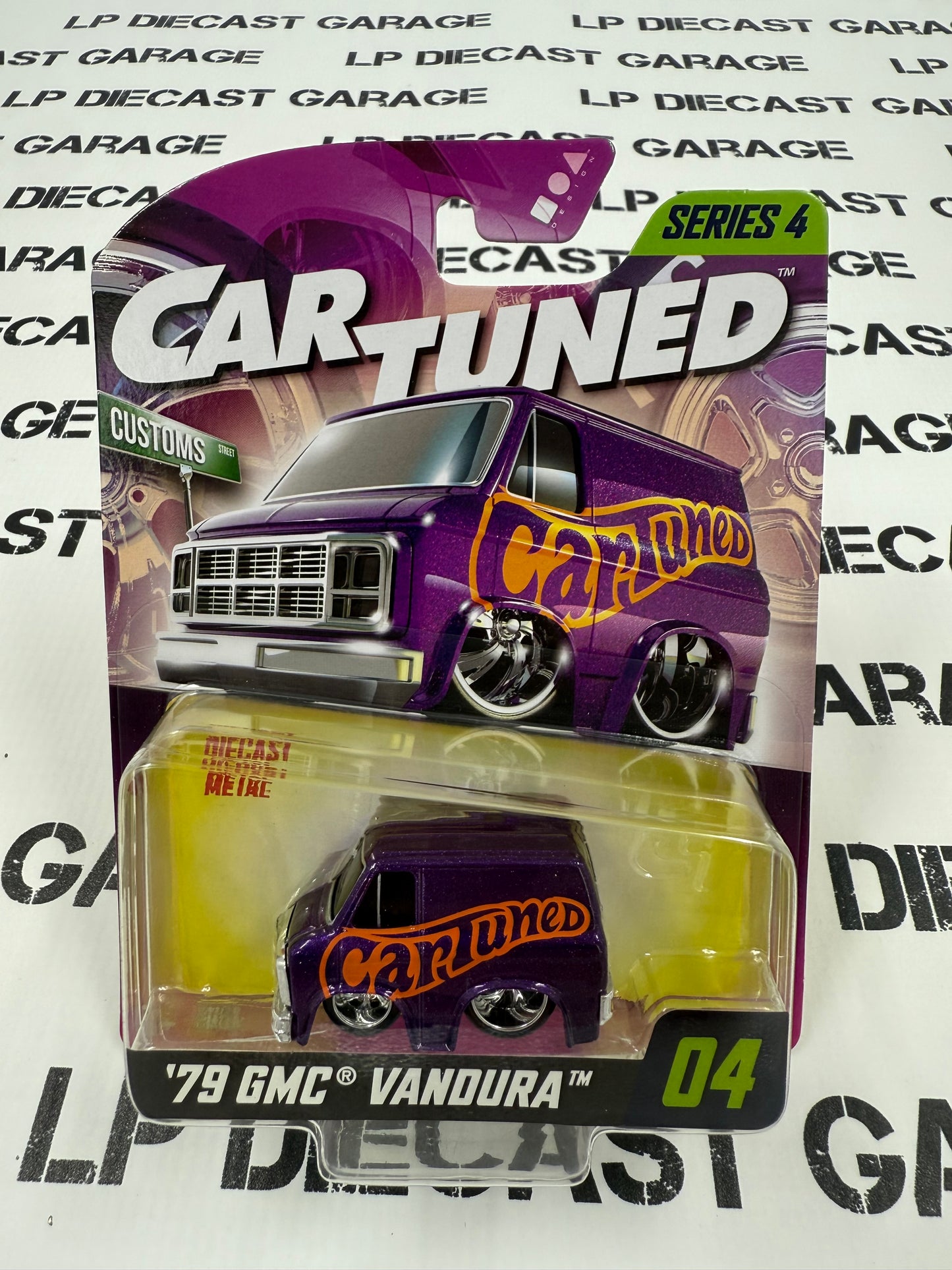 CARTUNED '79 GMC Vandura Purple 1:64 Diecast Series 4
