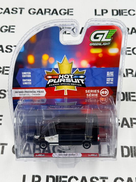 GREENLIGHT 2015 Ford Transit Ontario Provincial Police 1:64 Diecast Hot Pursuit