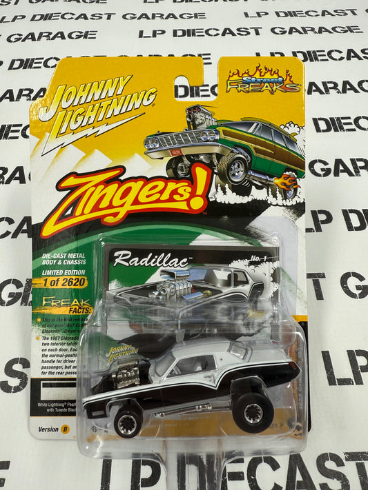 JOHNNY LIGHTNING 1967 Cadillac Eldorado White Black 1:64 Diecast Street Freaks