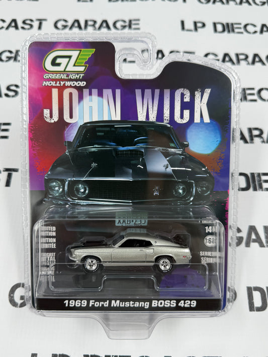 GREENLIGHT 1969 Ford Mustang Boss 429 John Wick 1:64 Diecast Hollywood