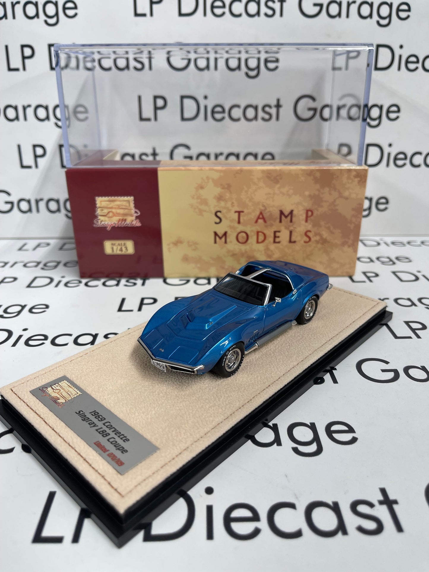 STAMP MODELS 1969 Chevrolet Corvette L88 Blue 1:43 Scale Resin Model