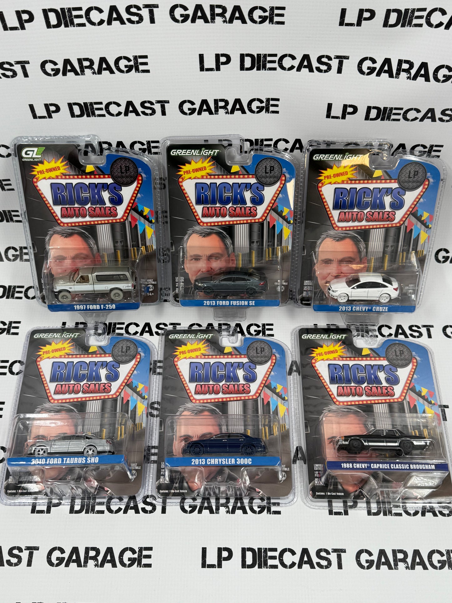 GREENLIGHT Rick's Auto Sales CHASE SET of 6pcs LP Exclusive 1:64 Diecast AUCTION