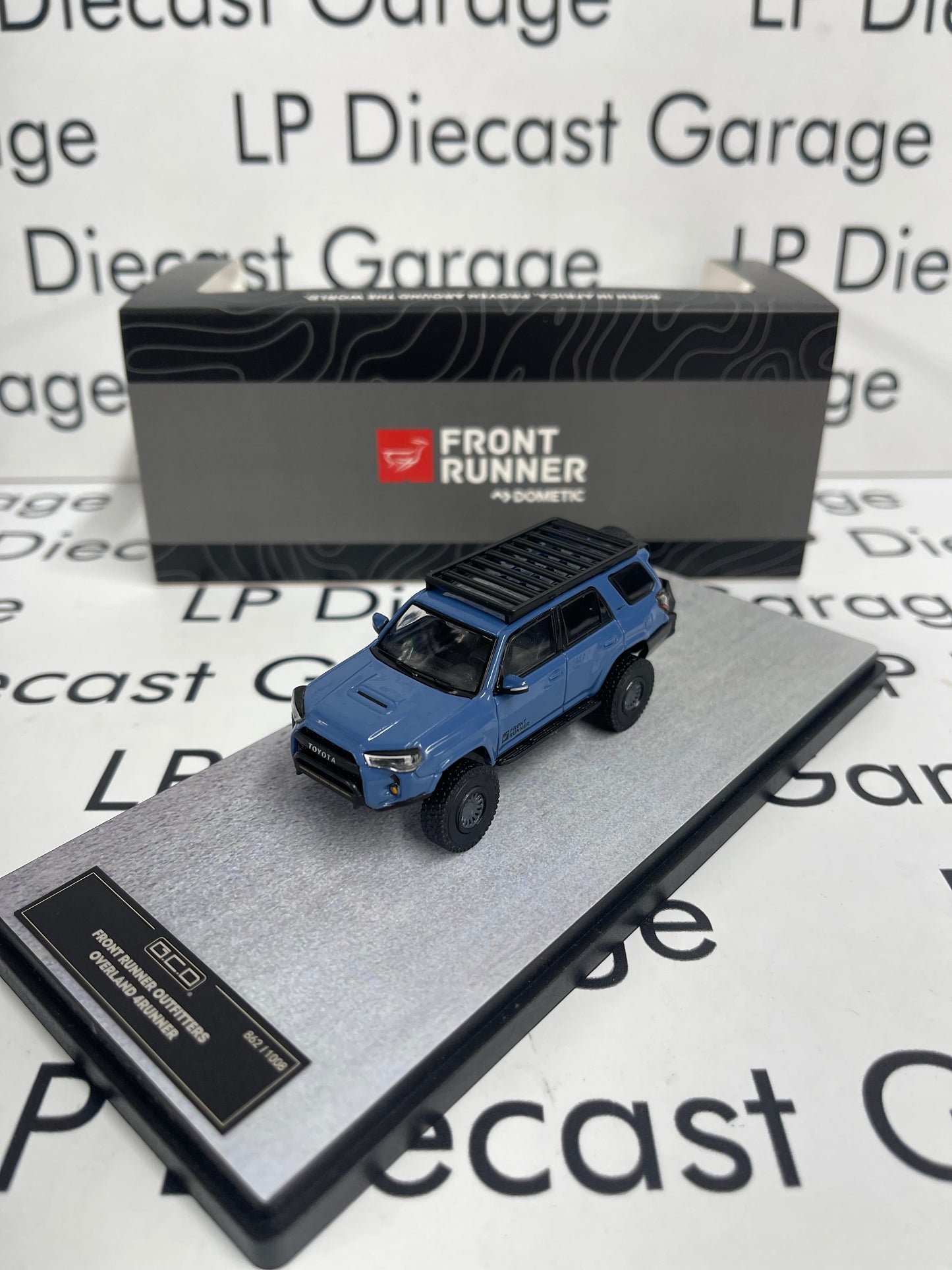 GCD 2024 Toyota 4Runner TRD PRO Cavalry Blue Front Runner  1:64 Diecast DiecastTalk Exclusive
