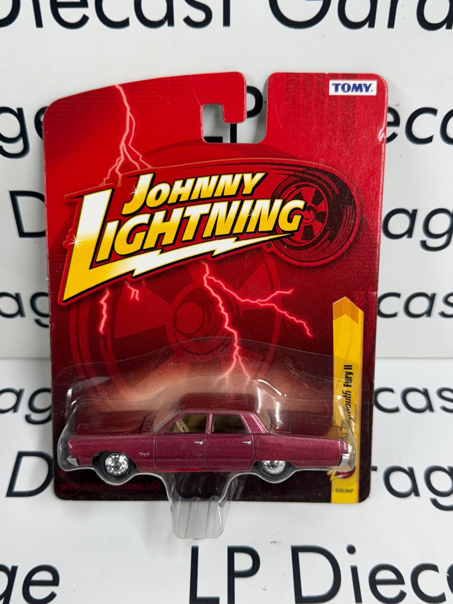 JOHNNY LIGHTNING 1967 Plymouth Fury II Pink 1:64 Diecast