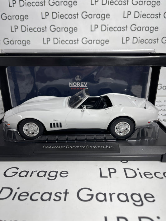 NOREV 1969 Chevrolet Corvette Convertible Can Am White 1:18 Diecast