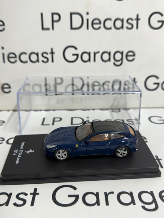 EDICOLA 2016 Ferrari GTC4 Lusso Blue 1:64 Diecast w/ Display Case