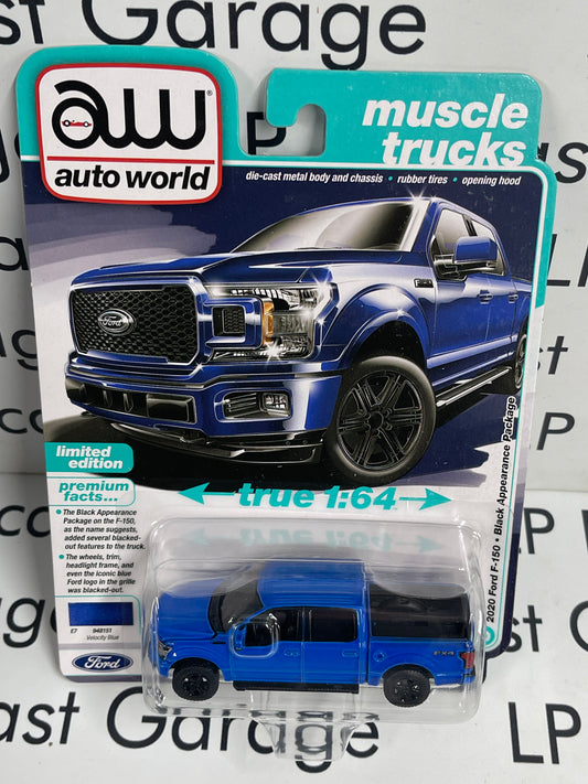 AUTO WORLD 2020 Ford F-150 Velocity Blue 1:64 Diecast Modern Muscle
