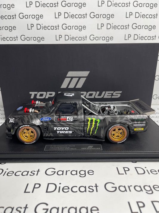 TOP MARQUES Ford F-150 Hoonitruck 1:18 Scale Resin Model Gold Rims