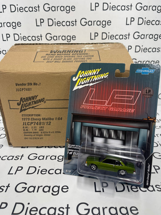 JOHNNY LIGHTNING 1979 Chevrolet Malibu Green LP 1:64 Diecast CASE OF 12PCS