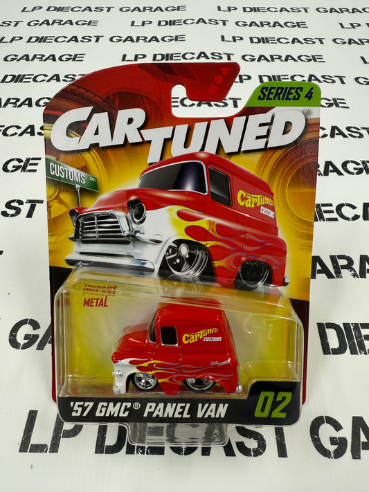 CARTUNED '57 GMC Panel Van Red 1:64 Diecast Series 4