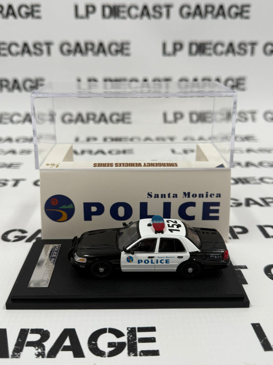 ROLLIN Ford Crown Victoria Santa Monica Police Interceptor Black 1:64 Diecast