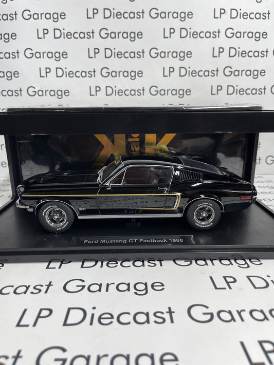 KK Scale 1968 Ford Mustang GT Fastback Black 1:18 Diecast