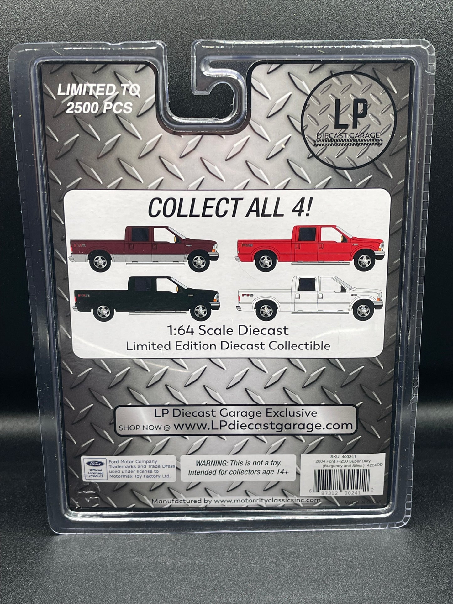 MOTORMAX 2004 Ford F-250 Truck Toreador Red/ Silver LP 1:64 Diecast Exclusive