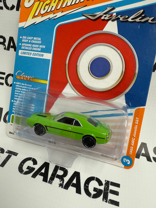 JOHNNY LIGHTNING 1969 AMC Javelin SST Big Bad Green 1:64 Diecast Classic Gold