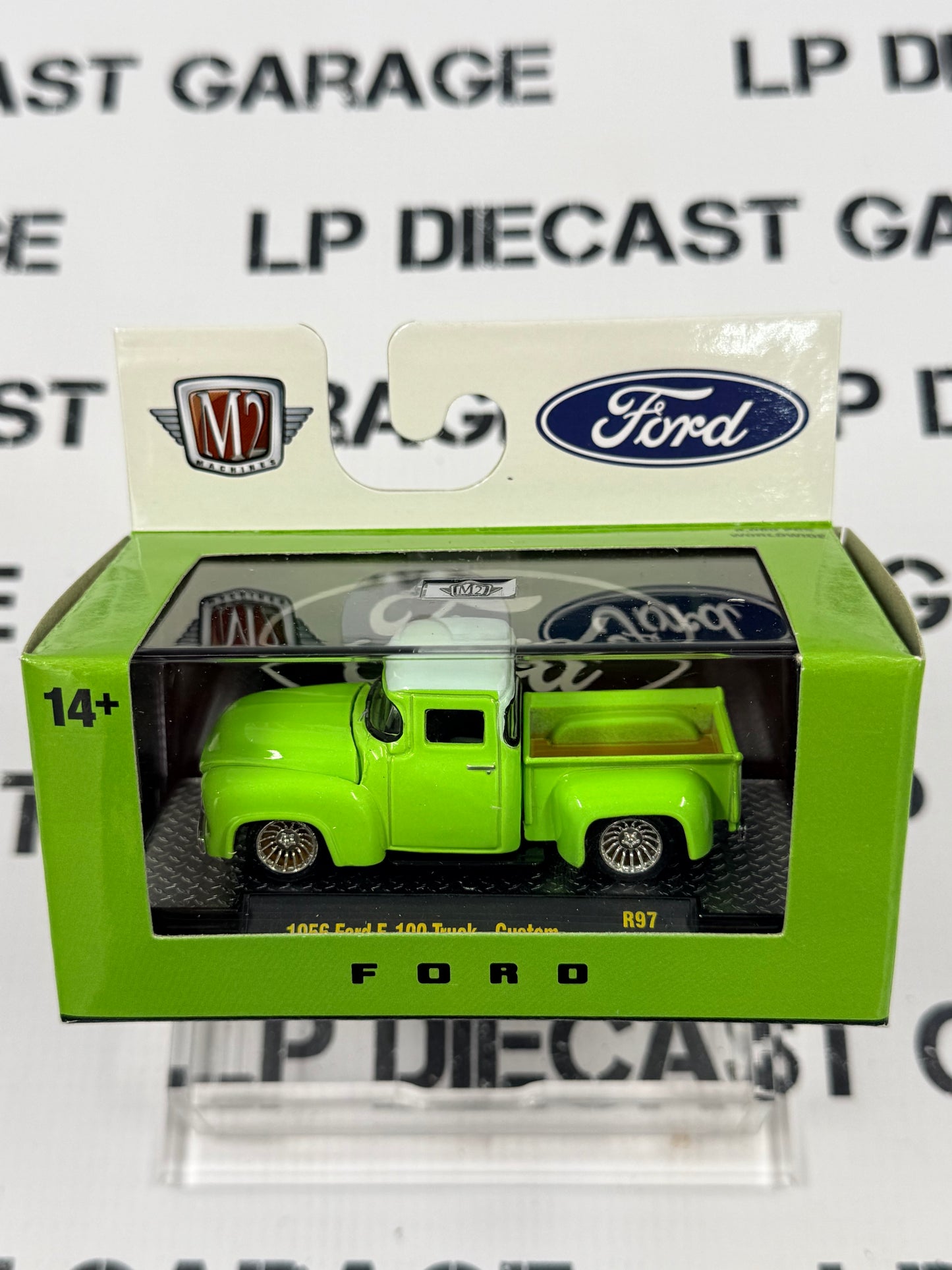 M2 1956 Ford F-100 Lime Green Truck 1:64 Diecast