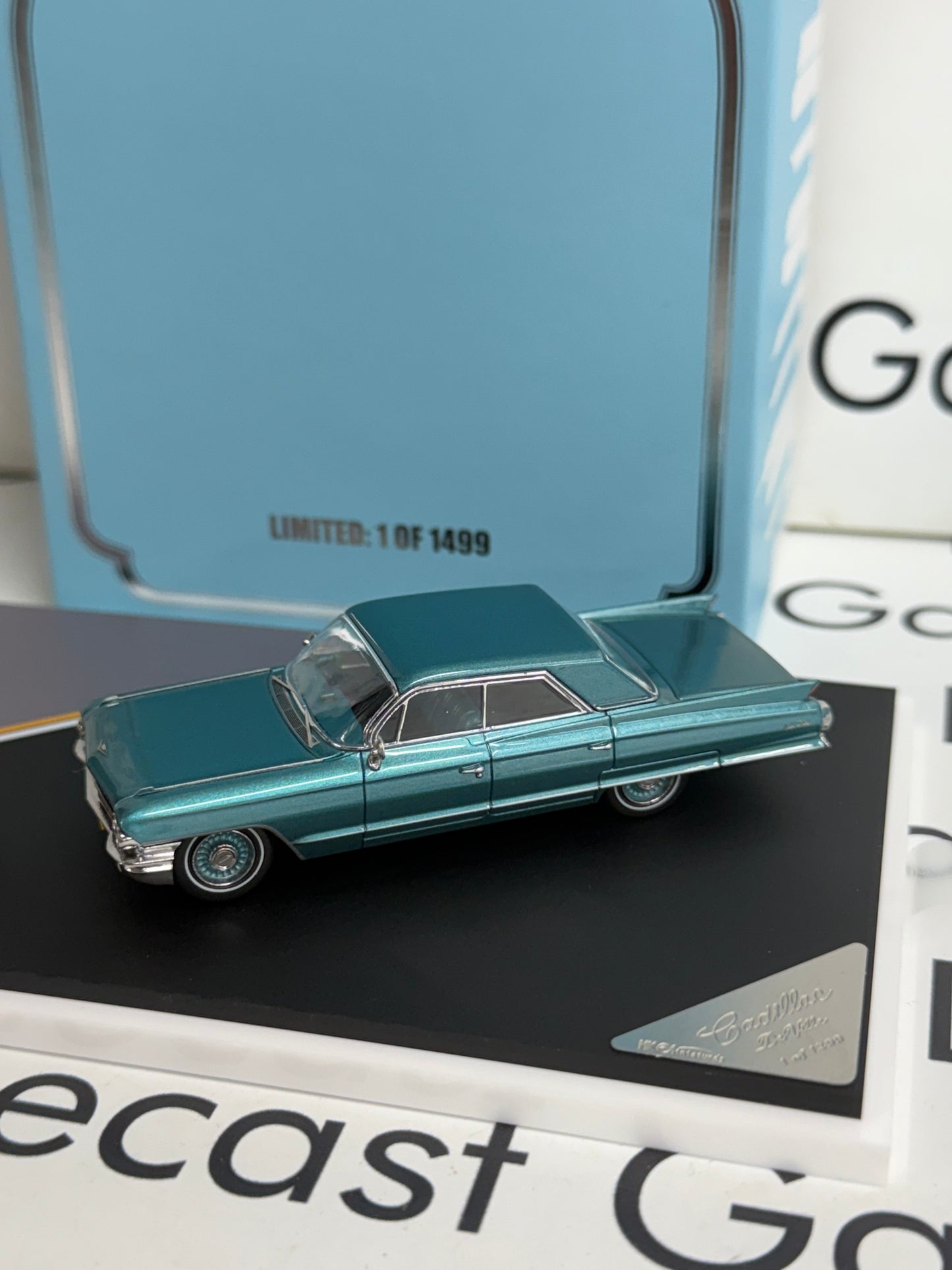MK Miniatures 1962 Cadillac Deville Blue HEC Exclusive 1:64 Diecast