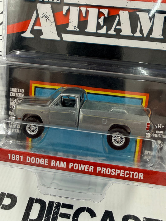 RAW CHASE GREENLIGHT 1981 Dodge Ram Prospector A-Team 1:64 Diecast Hollywood