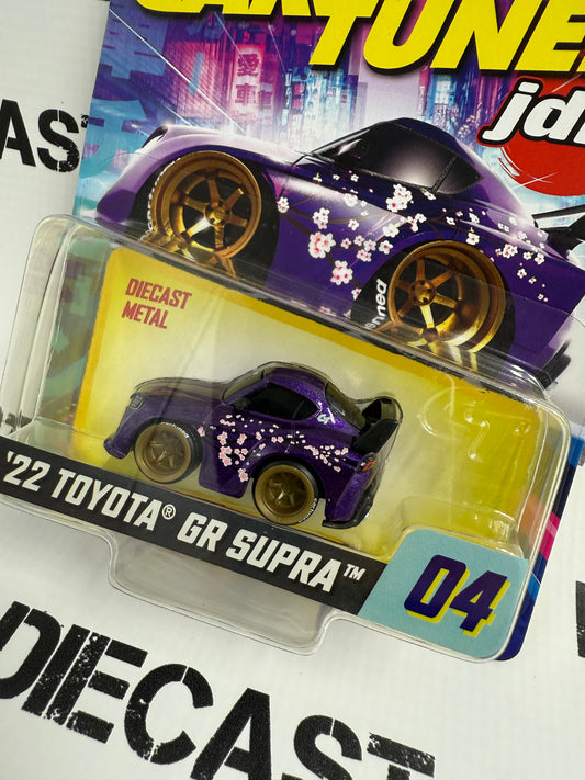 CARTUNED '22 Toyota GR Supra Purple JDM 1:64 Diecast Series 1
