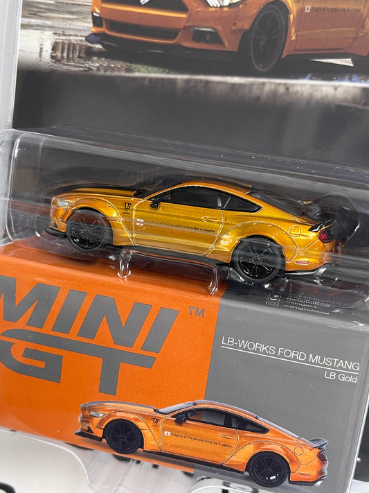 MINI GT 2021 Ford Mustang LB Works Gold 1:64 Diecast