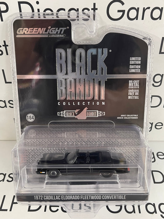 GREENLIGHT 1972 Cadillac Eldorado Fleetwood Convertible 1:64 Diecast Black Bandit
