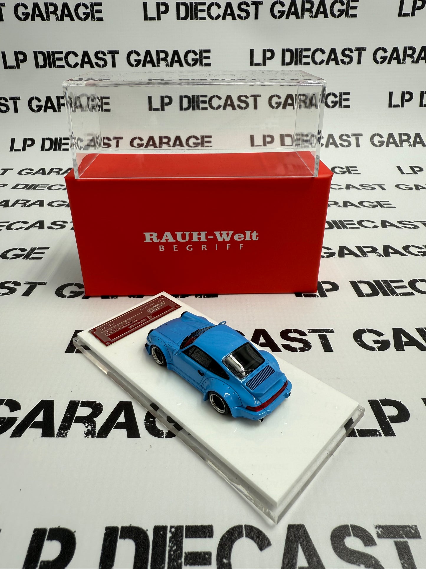 XKE-Models Porsche 964 RWB BeGriff Blue 1:64 Resin Model Rauh-Welt