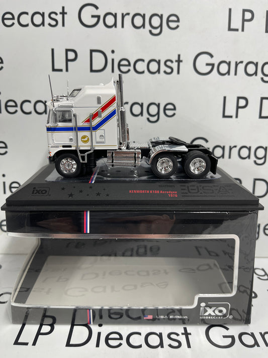 IXO Models 1976 Kenworth K100 Semi Truck White 1:64 Diecast Aerodyne USA Model