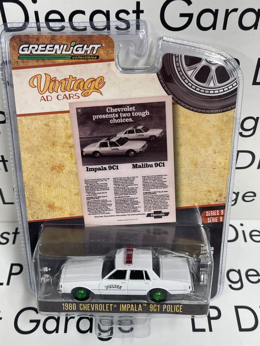 CHASE GREENLIGHT 1980 Chevrolet Impala 9C1 Police 1:64 Diecast Vintage Ad Cars