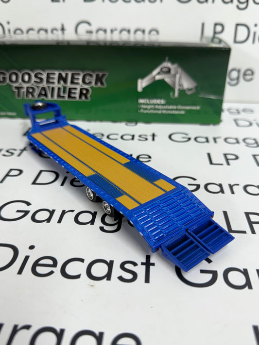 GREENLIGHT Blue Gooseneck Deckover Trailer Includes Hitch 1:64 Diecast